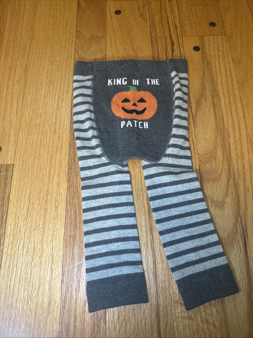 Mud Pie King of the Patch Halloween Knit Pants Baby 6-12 Months Pumpkin